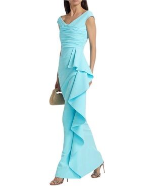 Chiara Boni La Petite Robe
Sozen Jersey Ruffled-Trim Maxi Dress